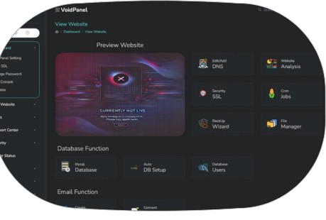 voidpanel web hosting control panel